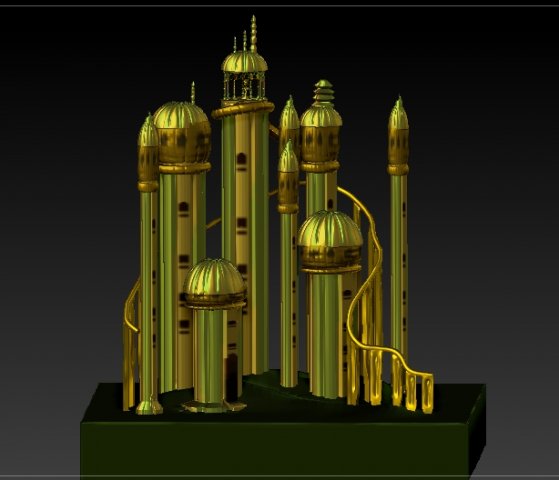 castle of the ocean 3D 模型 .c4d .max .obj .3ds .fbx .stl .blend 