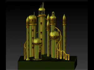 kastil lautan Model 3D