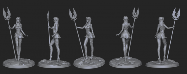 forest elf 3Dプリントモデル .c4d .max .obj .3ds .fbx .stl .blend 