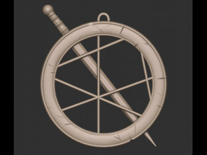 sword and runes 3D-printmodel