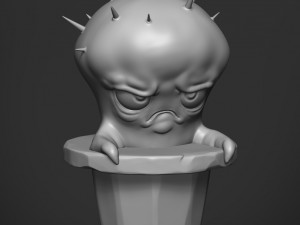 sad cactus 3D Baskı Modeli