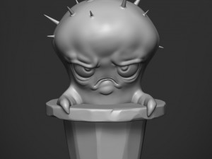 sad cactus 3D Baskı Modeli