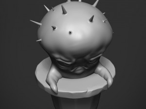 sad cactus 3D Baskı Modeli