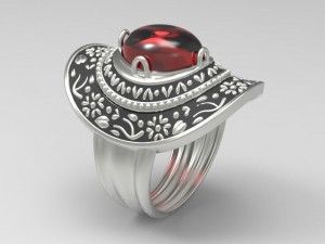 silver ring yoke hat 3D Print Model