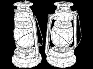 oil lanterns pbr 3D Model