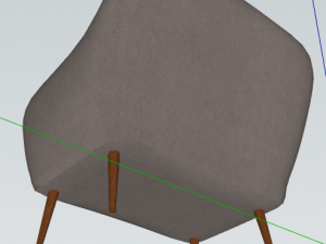 silla de club 3D 모델