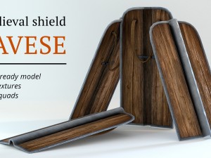 pavese shield 3D 모델