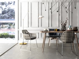 modern home table chair 3D मॉडल