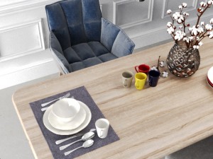 modern home table chair 3D मॉडल