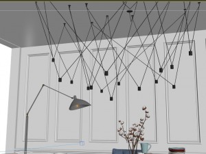 modern home table chair 3D मॉडल