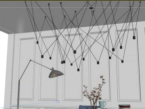 modern home table chair 3D Model