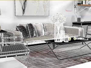 simple style sofa 3D 模型