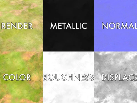 Seamless Grassland Ground PBR Material - 15K - 8K - 2K CG Textures