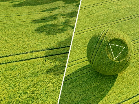 Seamless Green field with ruts PBR Material - 16K CG Textures
