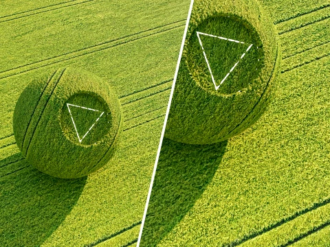 Seamless Green field with ruts PBR Material - 16K CG Textures