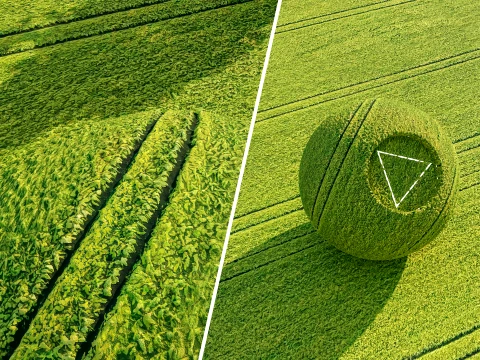 Seamless Green field with ruts PBR Material - 16K CG Textures