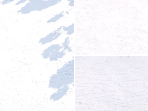 Seamless Snow Terrain PBR Material - 16K Tekstur CG