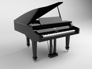 roland grand piano 3D 모델