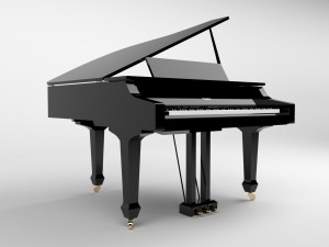 roland grand piano 3D 모델
