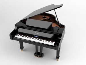 roland grand piano 3D 모델