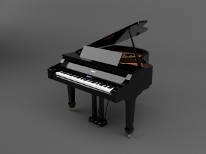 roland grand piano 3D 모델