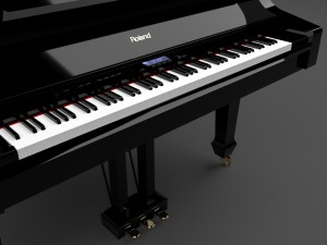 roland grand piano 3D 모델