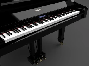 pianoforte a coda roland Modello 3D