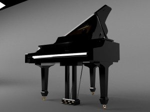 roland grand piano 3D 모델