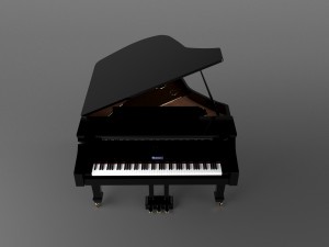 roland grand piano 3D 모델
