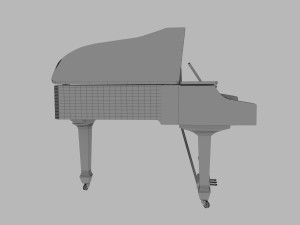 roland grand piano 3D 모델
