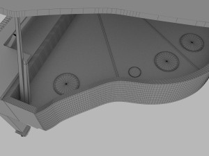 roland grand piano 3D 모델