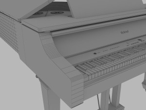 roland grand piano 3D 모델