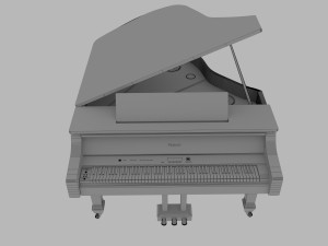 roland grand piano 3D 모델