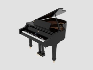roland grand piano 3D 모델
