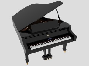 roland grand piano 3D 모델