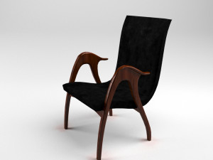 sculptural armchair by malatesta and mason 3D 모델