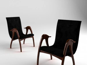 sculptural armchair by malatesta and mason 3D Model