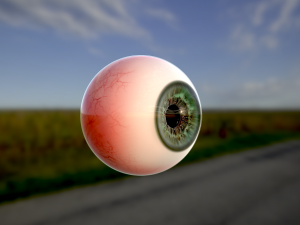 human eye photorealistic game ready low-poly 3D Model
