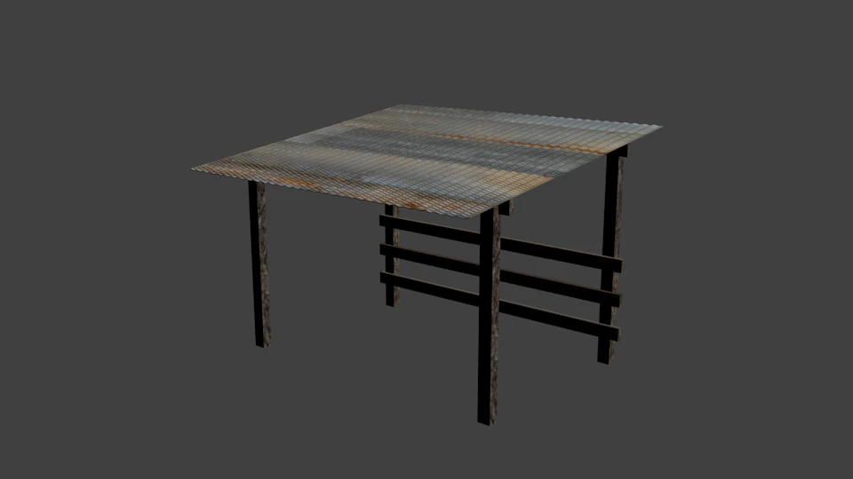 bus stop 3D Model .c4d .max .obj .3ds .fbx .stl .blend 