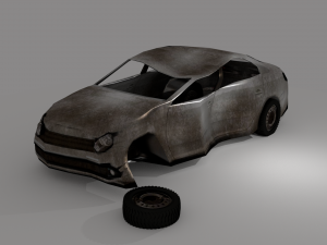 damaged car Modelo 3D