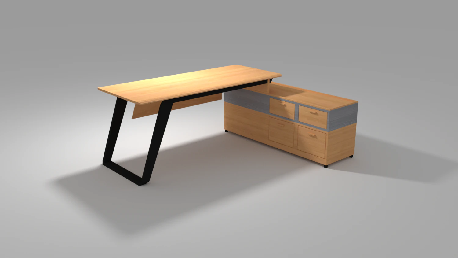 executive desk 3D Model .c4d .max .obj .3ds .fbx .stl .blend 