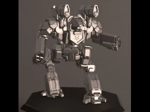 Roboter MechWarrior Bas-Prime 4 3D Druckmodell