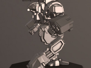 robot mechwarrior bas-prime 4 3D Baskı Modeli