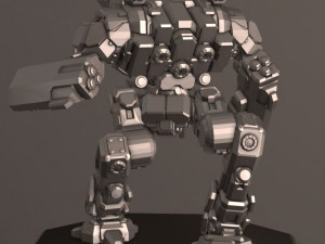 robot mechwarrior bas-prime 4 3D Baskı Modeli