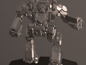 robot mechwarrior bas-prime 4 3D Baskı Modeli