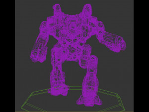 robot mechwarrior bas-prime 4 3D Baskı Modeli
