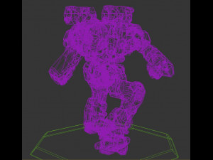 robot mechwarrior bas-prime 4 3D Baskı Modeli