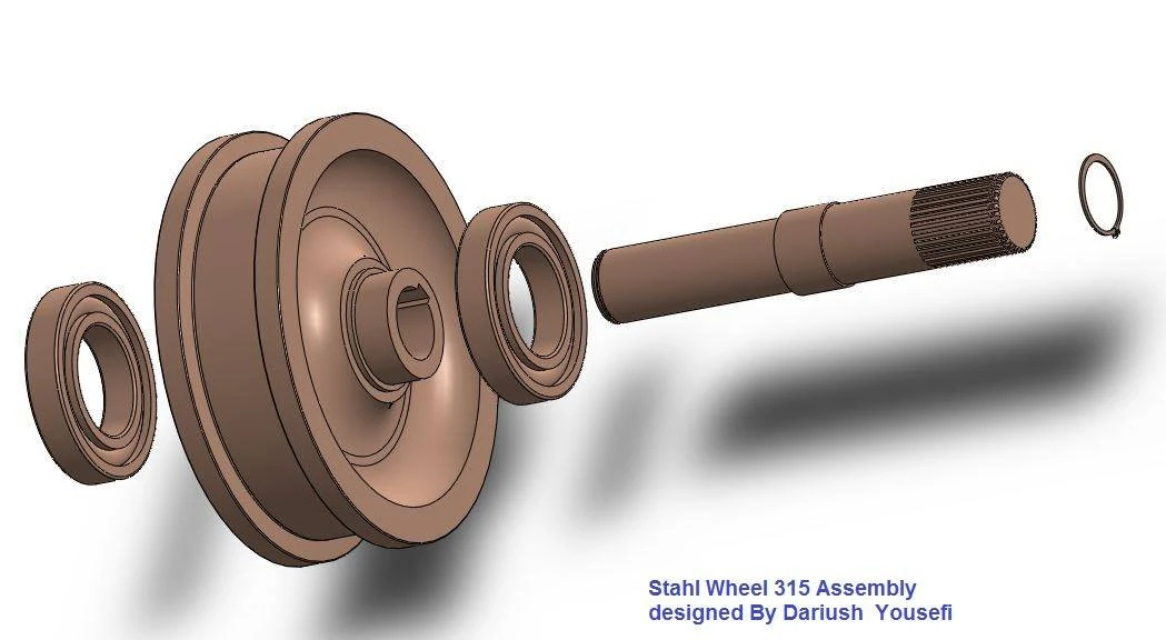 end carriage crane wheel 3D Model .c4d .max .obj .3ds .fbx .stl .blend