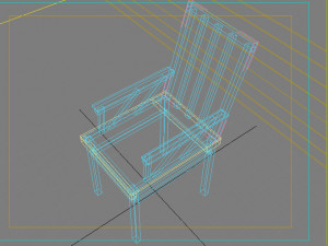 wooden chair Modèle 3D