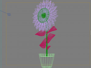 Sunflower flower plant isolated 3D Модель